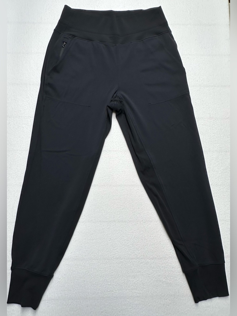 Athleta Venice Jogger Pants Womens M Black 29” Inseam Stretch Zip Pockets